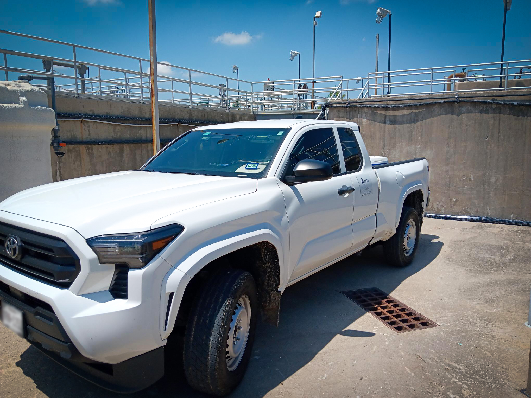 Eastex sampling truck at a wastewater treatment facility