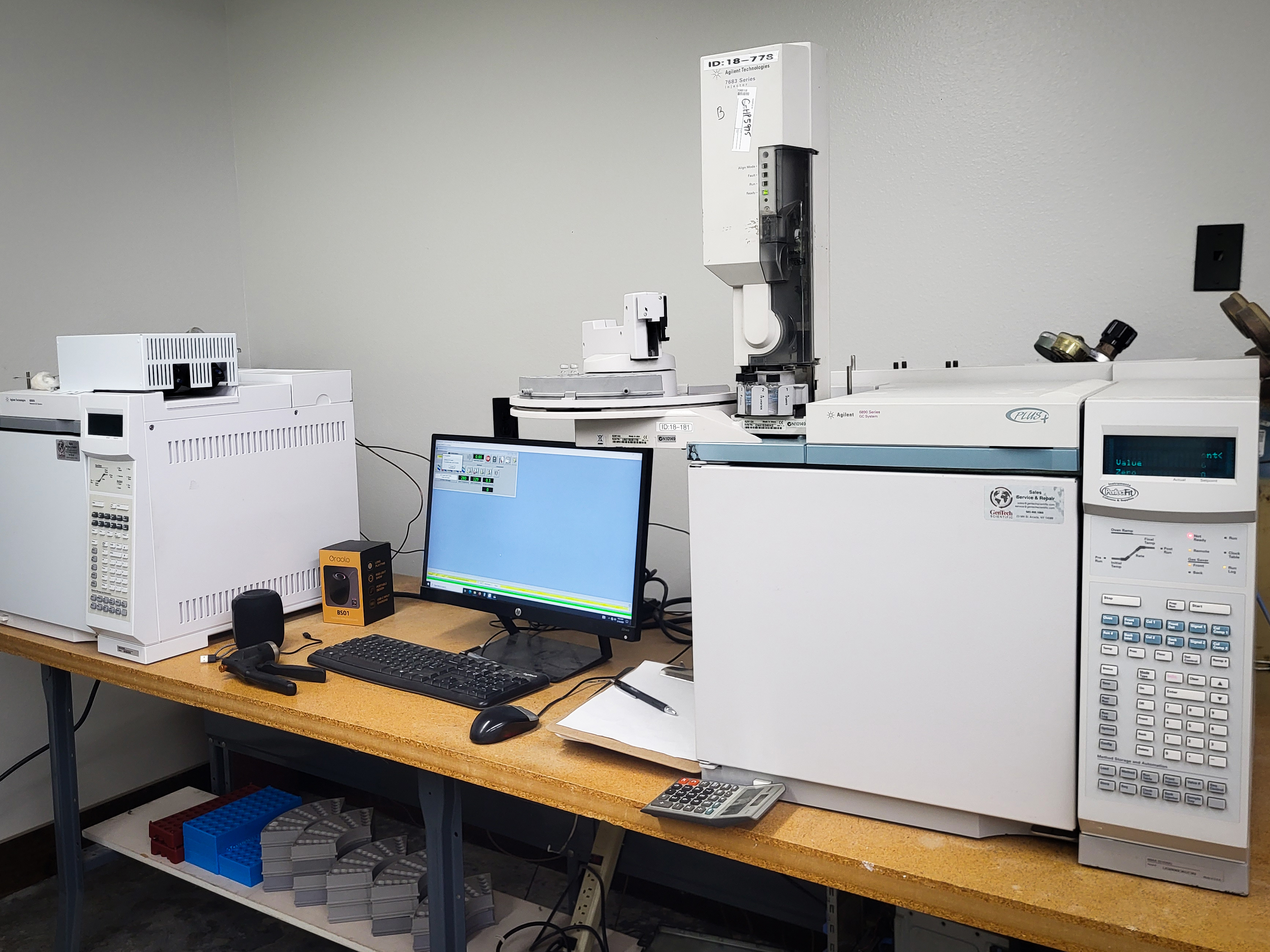 Gas chromatograph used for pesticides, herbicides, and TPH analysis at Eastex